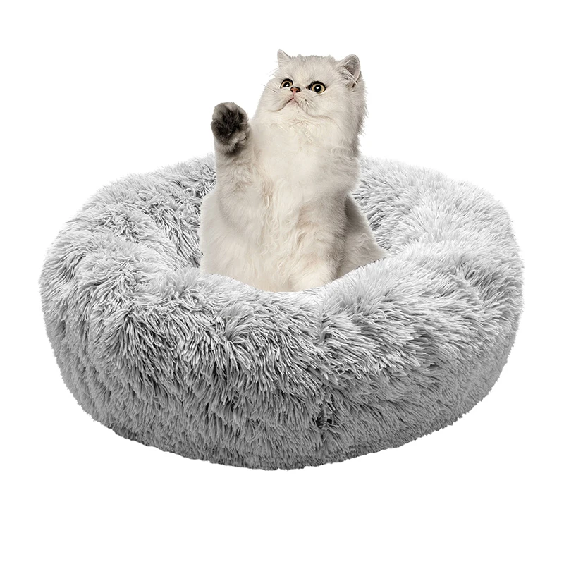 Dog supplies small removable doughnut luxurious chew proof plush donut pet cat dog beds