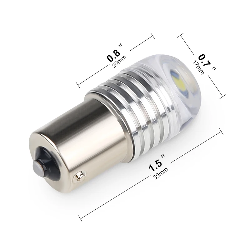 Ampoules LED 1156 BA15S - Lot De 2/5/10 - Blanc Chaud 4300K - Pour Clignotants Voiture