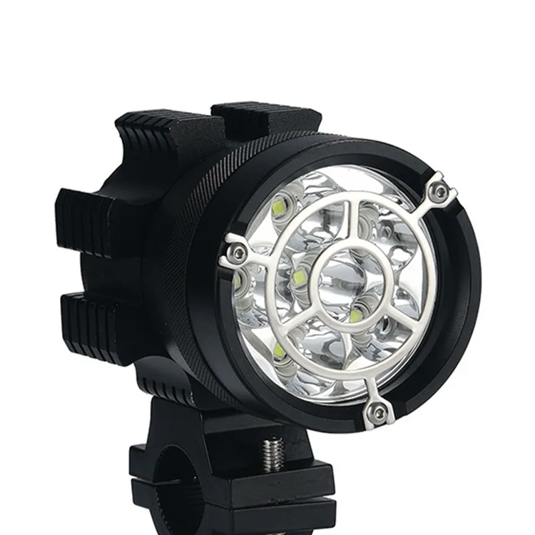 Заводская поставка, 6 бусин, 60 Вт, круглая Водонепроницаемая светодиодная фара для автомобиля, мотоцикла, велосипеда