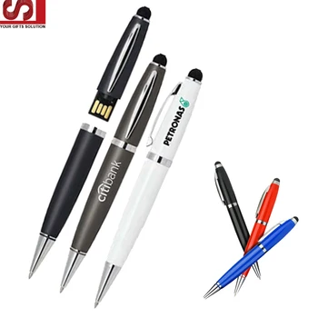 Promotional Gift Pen with USB Flash Drive Custom Logo Cheap Memory Promotion Metal Stick Usb Pen