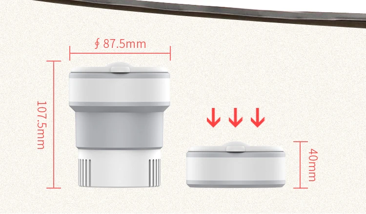 330ml Portable Foldable Wireless Auto Mixing Magnetic Mug Self Stirring Coffee Mug with Handle supplier