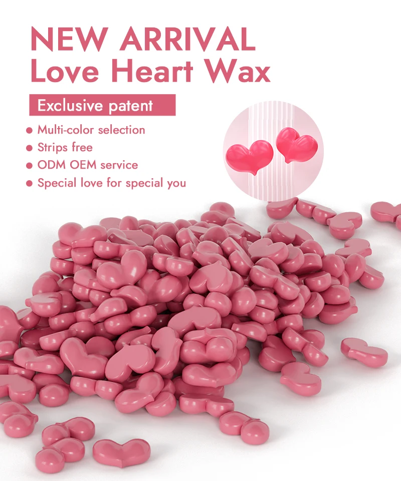 300g Waxkiss Love Wax Hot Hard Wax Beads Wholesale Depilatory Hard Wax Bean For Hair Removal Oem