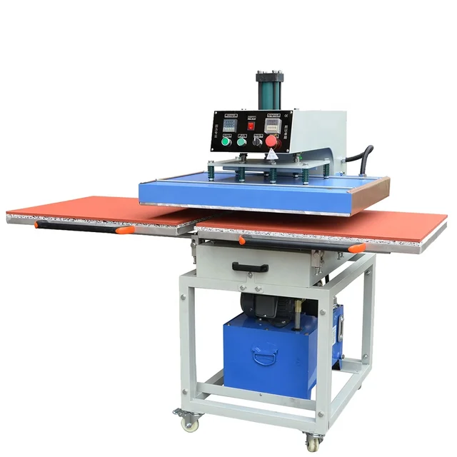 Gaoshang Semi-automatic 60x80cm hydraulic driver slider crystal press heat press machine for textile sheet sublimation item