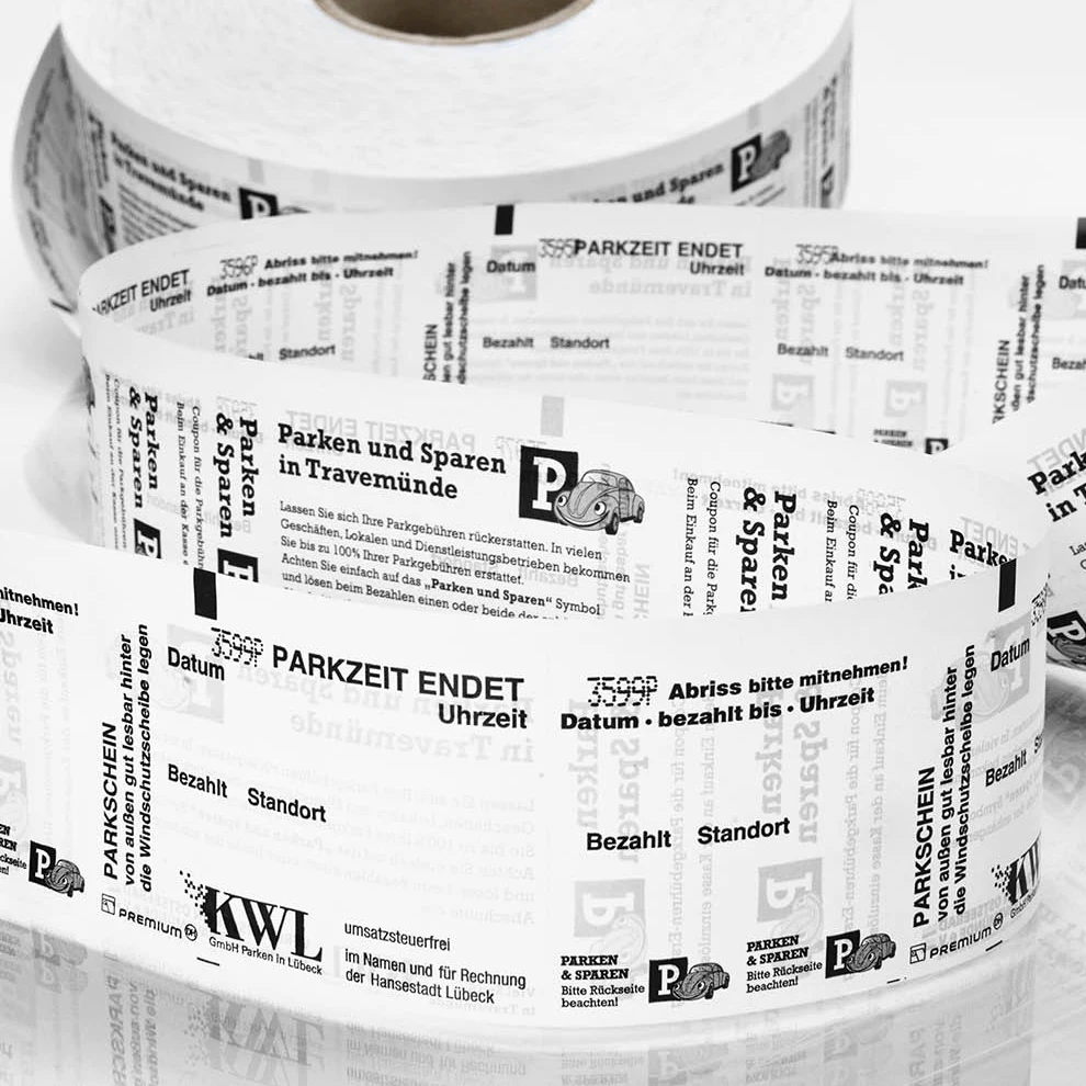 Custom Security Car Parking Ticket Printing Valet Parking Thermal Fanfold Violation Card Tickets With Punch Sequence Code Number
