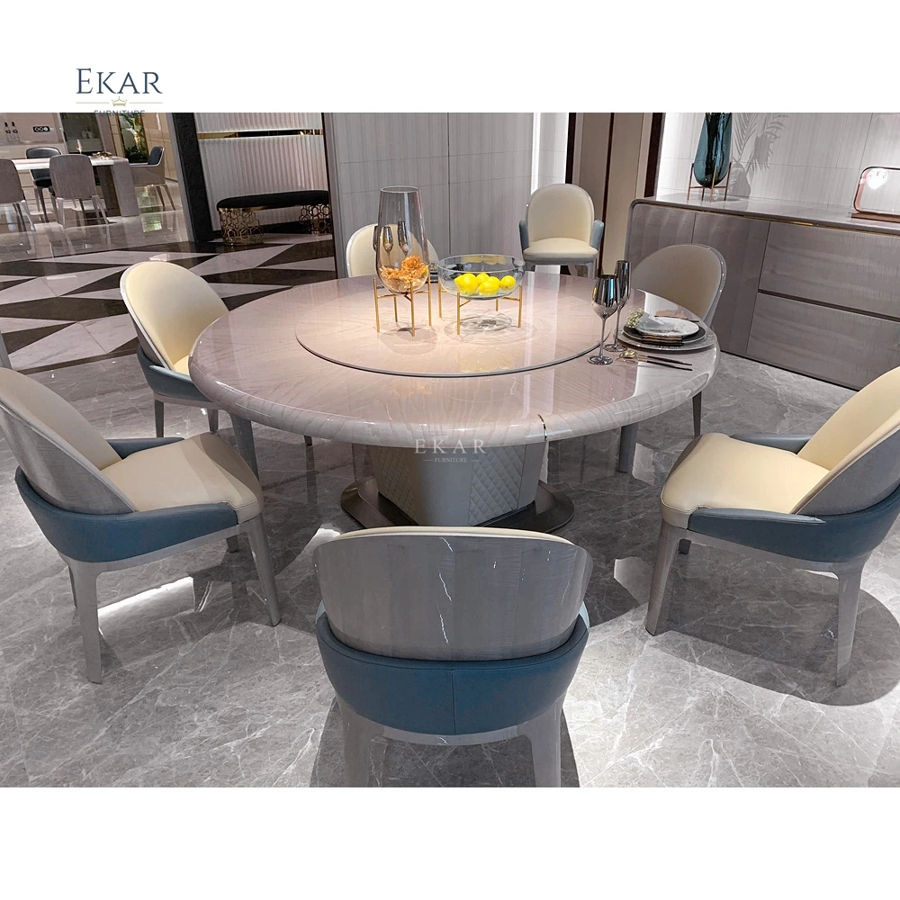 product round crystal steel dining table   modern elegance for your home-63