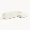 Tessuto di ciniglia bianco