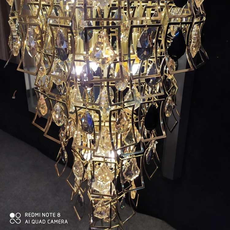 Customized Luxury Modern Hotel Villa Lobby Decoration Large Crystal Chandelier Light