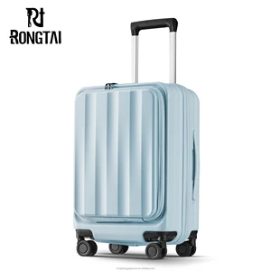 Designer Stylish Light Weight PC Trolley Luggage Suitcase Modern Cartoon Frame Carry Ons with Zipper Travel Accessory