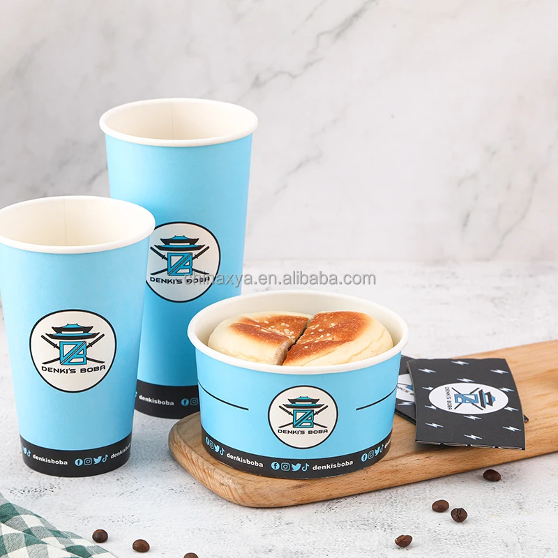 16 oz Eco-Friendly Disposable Paper Cup with Lid for Cold Drinks Tea for Craft and Pack Use Custom Logo Available details