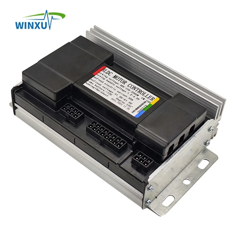 48V 60V 72V 2000W 50A Sine Wave Brushless FOC Motor Drive Universal Controller for Electric Scooter Tricycle