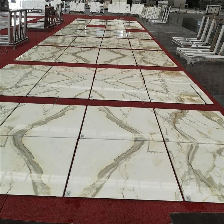 Italy White Tiles Calacatta Oro Tile Slabs Calacatta Gold Slab Price 60x60 Marble