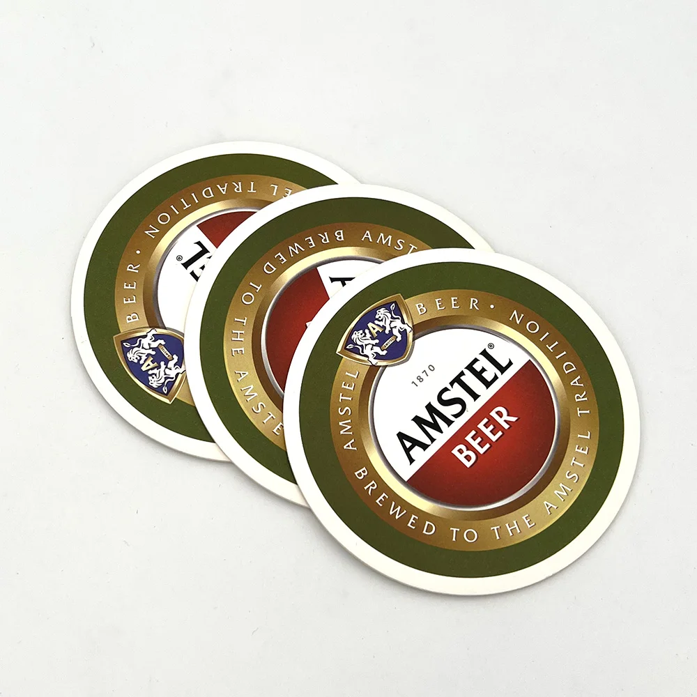 Business Giveaway  Custom Design Promotion Cheap Cmyk Printing Cardboard Coaster