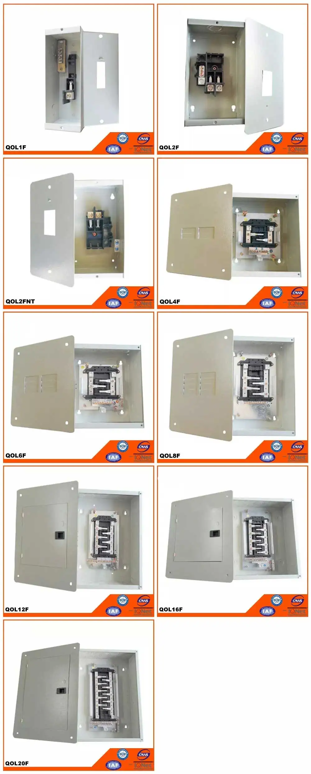 QOvs Circuit Breaker 8 Esp 8 space 125A 120V 240V QOL-8F QOL-8S Square D equivalent QOL 8F Load Center