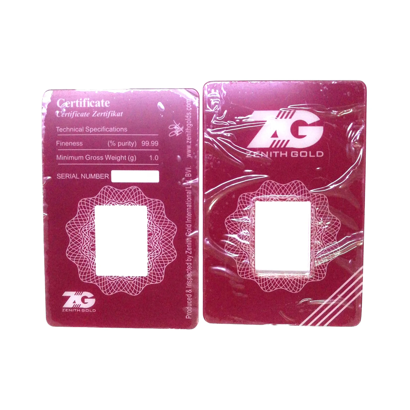 彫刻セキュリティ純金コインパッキングカードPVCカードスリーブ