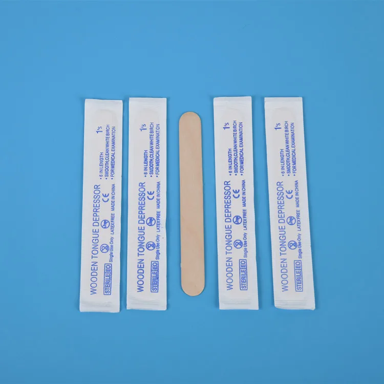 Low Price Medical Use Tongue Depressors Colored Disposable 6 Inch Non-Sterile Bulk Wooden Tongue Depressor