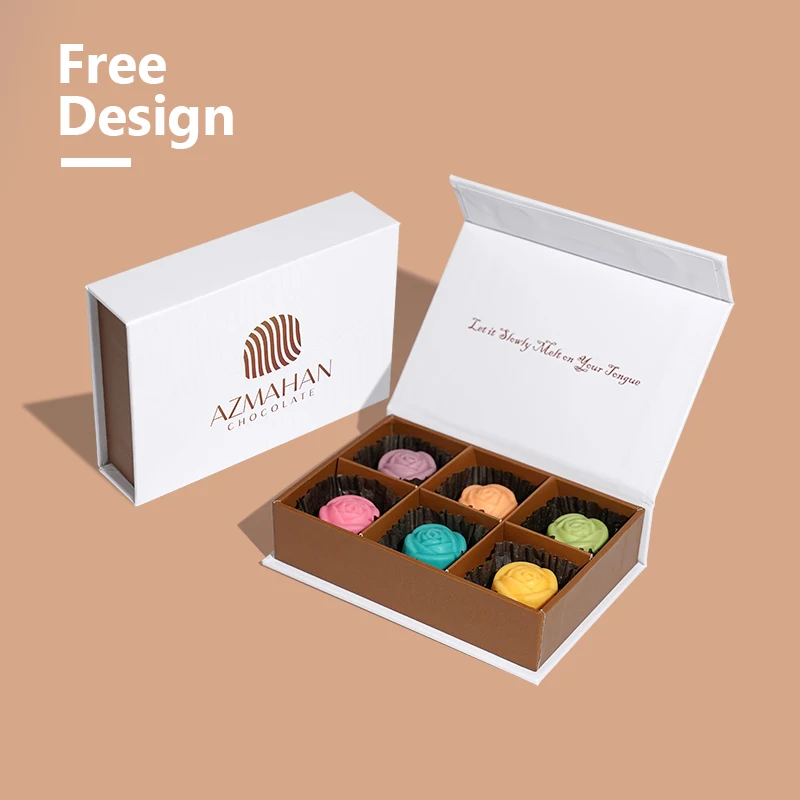 Custom Multiple Sizes Premium Paper Packaging Chocolate Strawberries Macaron Candy Box Food Packaging With Divider