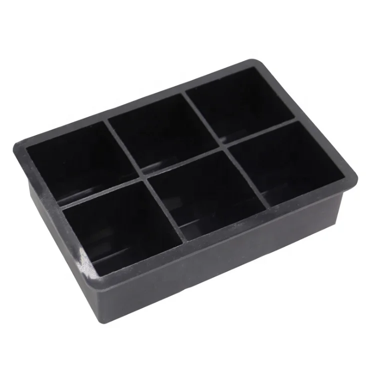 Заказной большой Штабелируемый силиконовый ледяной куб лоток с крышками виски еда