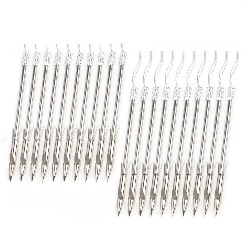 10 Freccette Da Pesca Con Fionda BeNtLi - Acciaio Inox, Perforanti, Smontabili, Per Pesca All'aperto - Foto 12