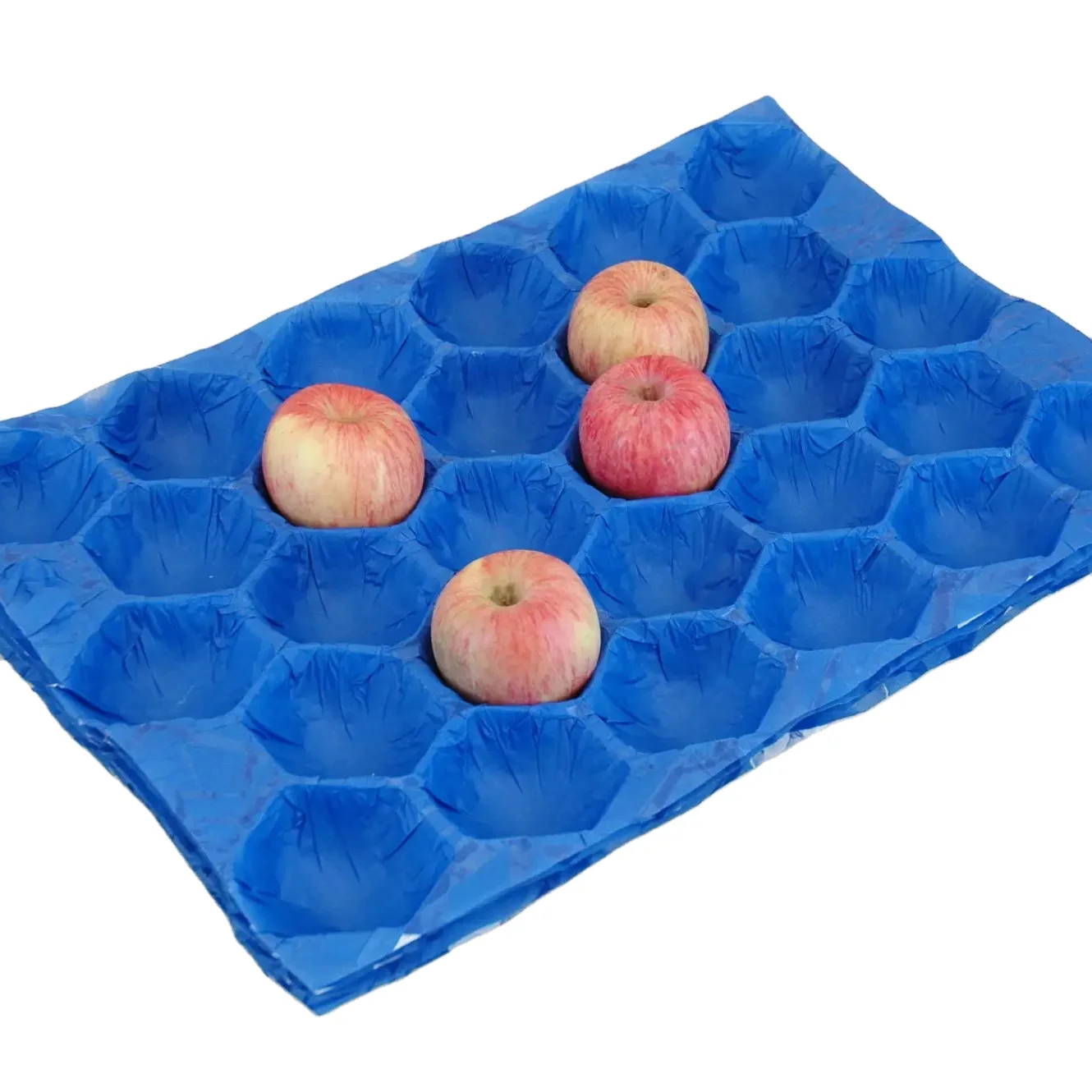 Disposable 100% Biodegradable Fresh Fruit and Vegetables Packing Insert 2 Layers Plum Alveoli Paper Tray Liner