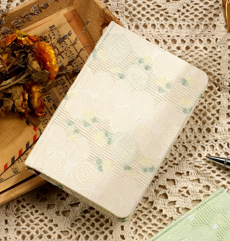 A6 Small Fresh Floral Hardcover Notebook Students Carry-on Pocket This ...