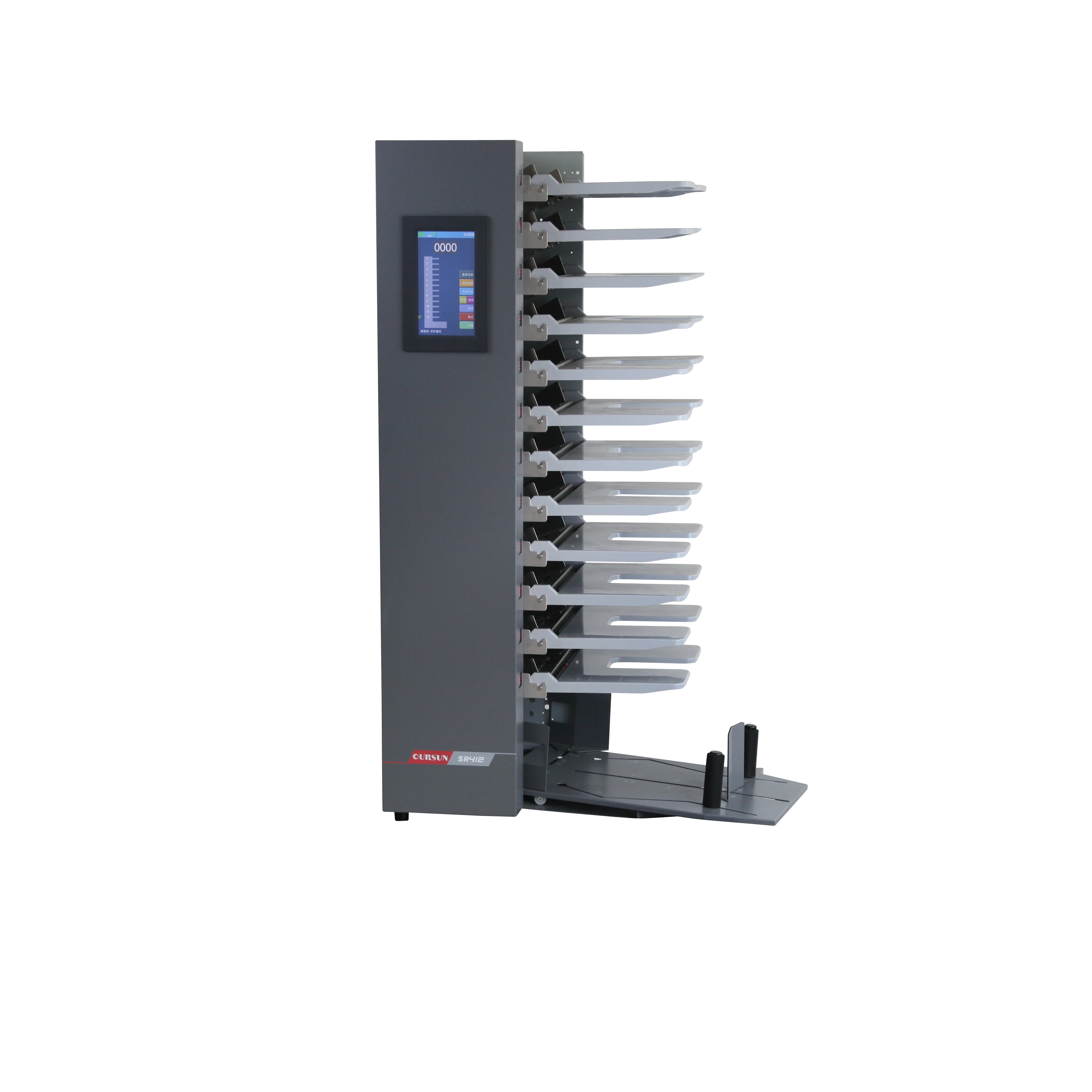 HA610 10 Bins Paper Collator and Folding Machine Automatic Paper Collator  Digital Book Sheet Collating Machine