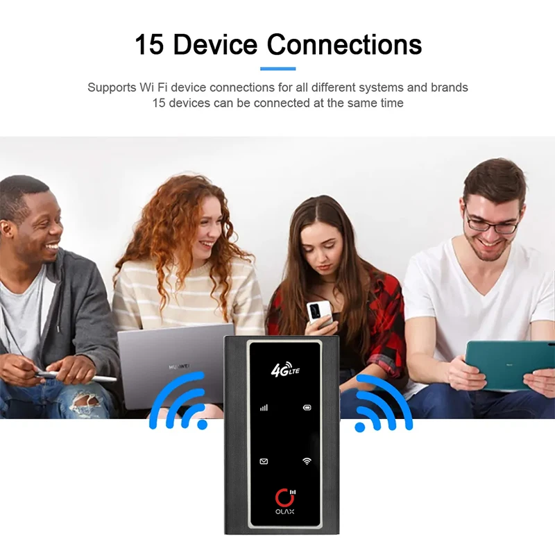 For OLAX MF981 Portable Sim Card 4G LTE Mini Wifi Router Unlock Pocket Wifi with Firewall Function