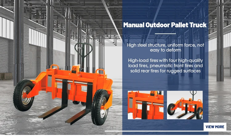 All rough terrain hand pallet jack factory supply 1000kg 1200kg 1500kg 2000kg off road heavy duty pallet truck transpalette