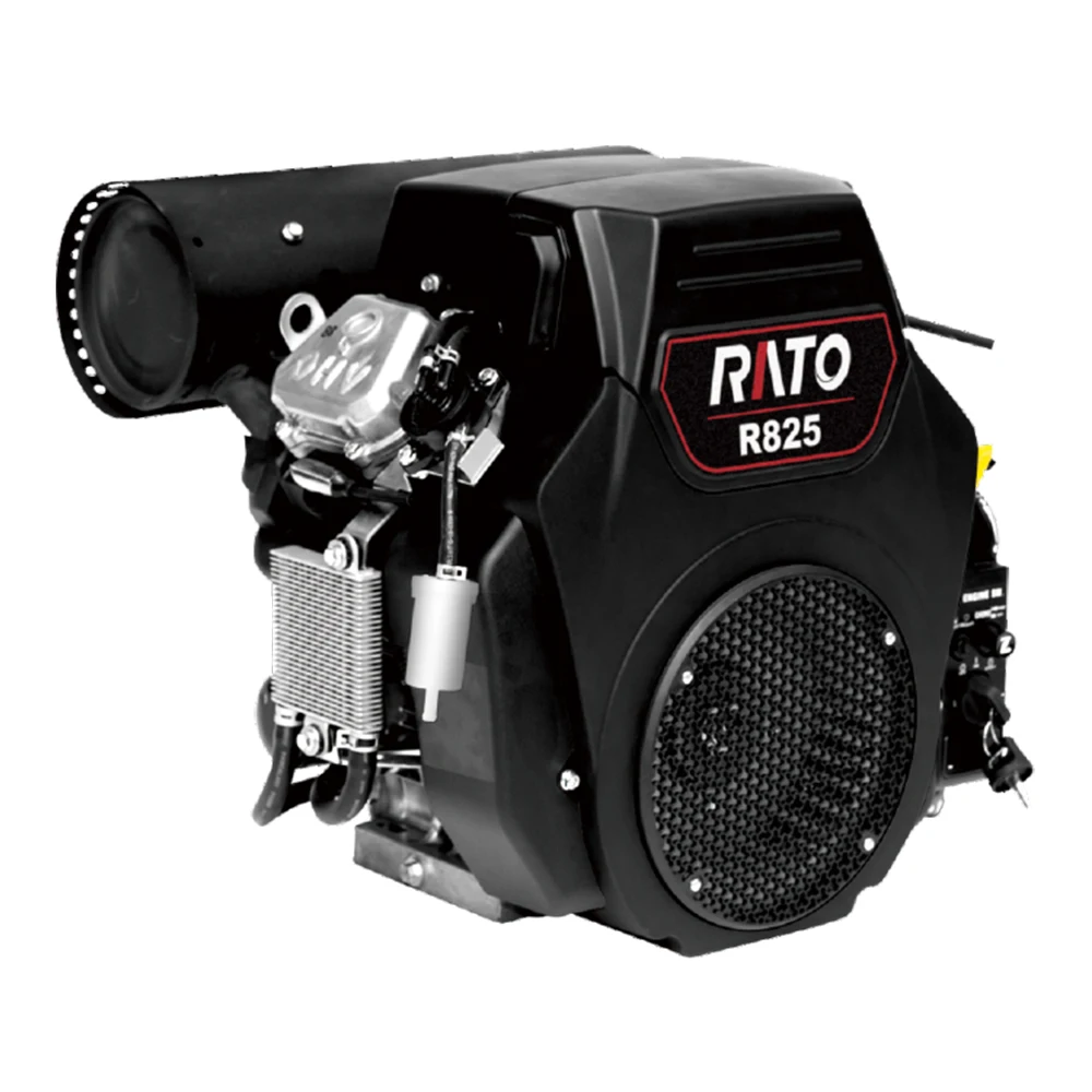 High Performance Small Horizontal Shaft Gasoline Mower Engine / 27HP 22HP 20HP 670cc Two Cylinder V Twin Horizontal Shaft Engine