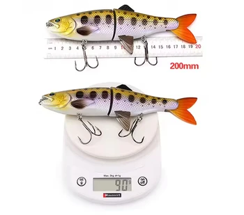 Cheery Gliding Bait Jointed Swimming Lure with Hook for Trolling Suit Jig Bait Fishing Kit for Perch and Bream in River – Metal Jig – view 3