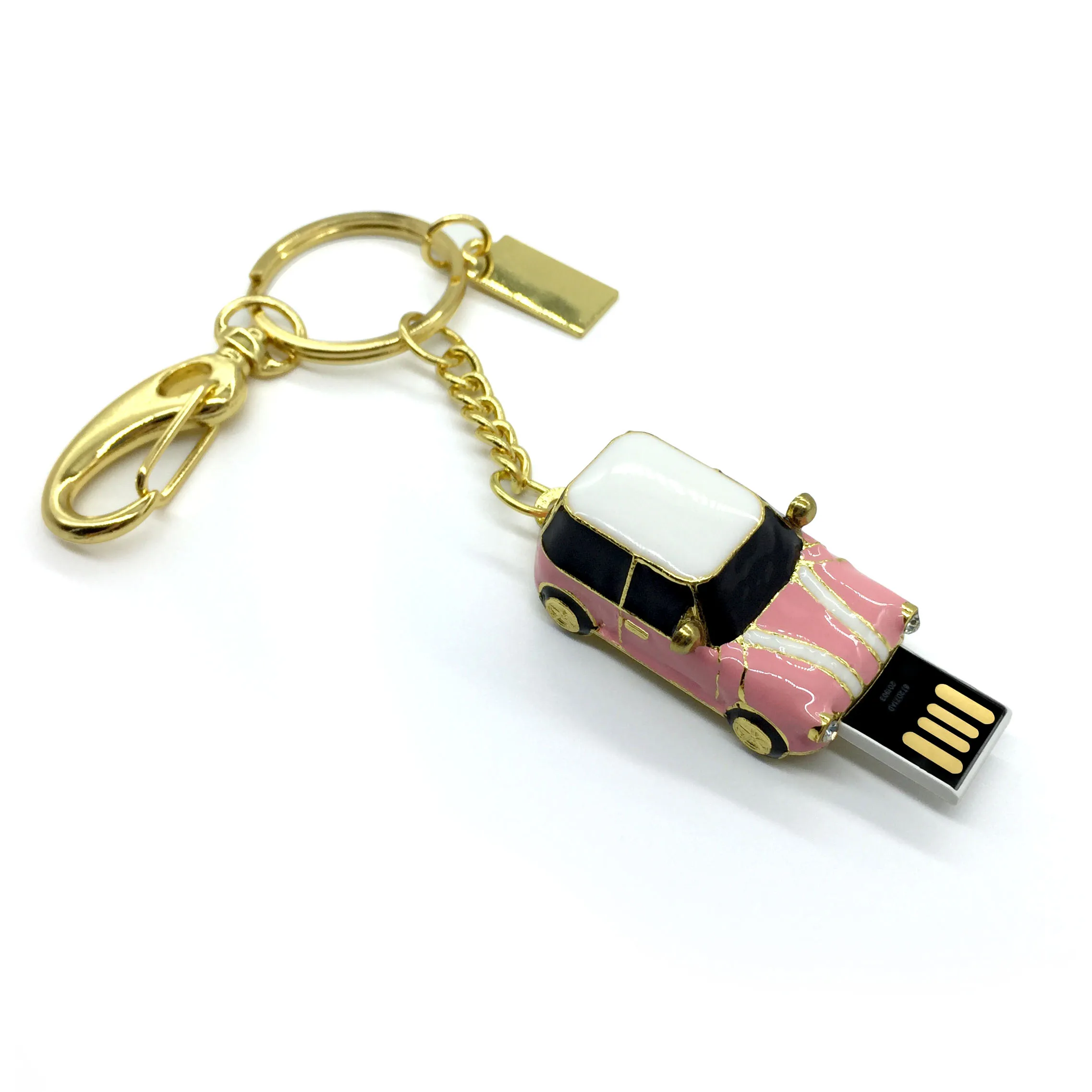 Source 2019 Jewelry Zinc Alloy Gold Plated jewelry mini cooper USB