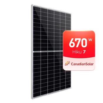 Canadian Solar Panels Double Glass Pv Bifacial 665w 670w 660 700 W Watt ...