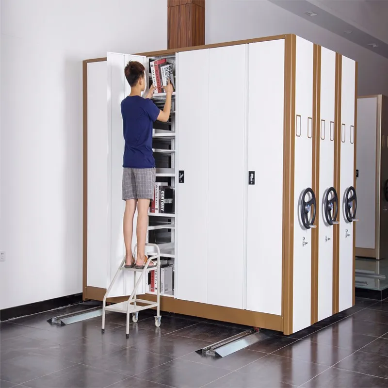 Compact Mobile Shelving Drawings Cabinet with Key Lock for Library Archive Room