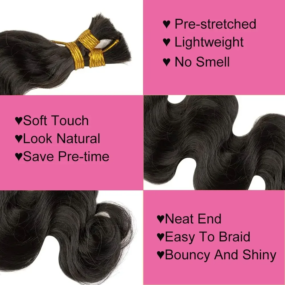 Body Wave Flechten Menschliches Haar Doppelt Gezogen Masse Für Flechten Knotenlose Zöpfe Großhandel_voghion.com