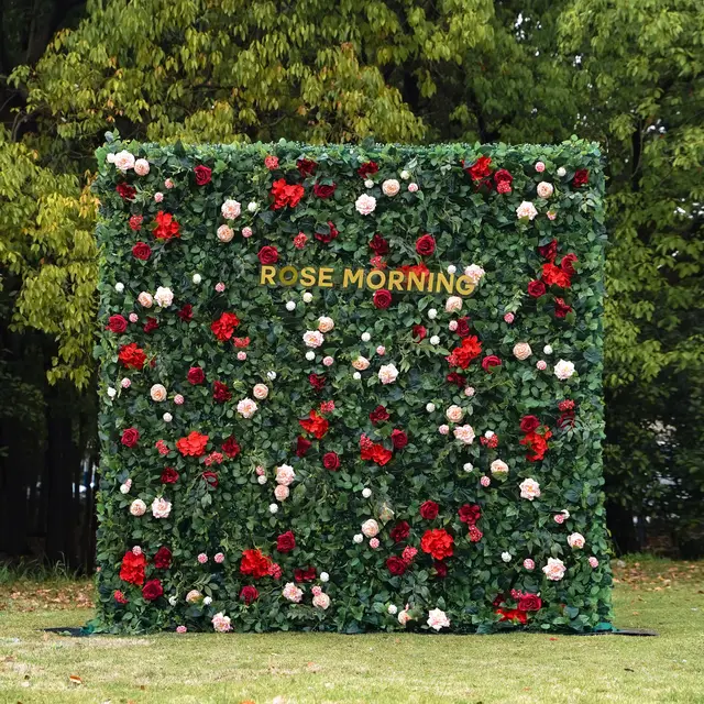 Rose Morning Economical 8ftx8ft Wedding flower panel wedding flower backdrop flower wall