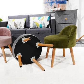 Custom Most Popular High End Trendy New Design Dining Room Furniture Cheap Price Velvet Stool Chair