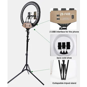 2021 High Quality Led Selfie Ring Light 22 Inch for Ring Light Photography Streaming Video Tiktok Hair Salon detail image