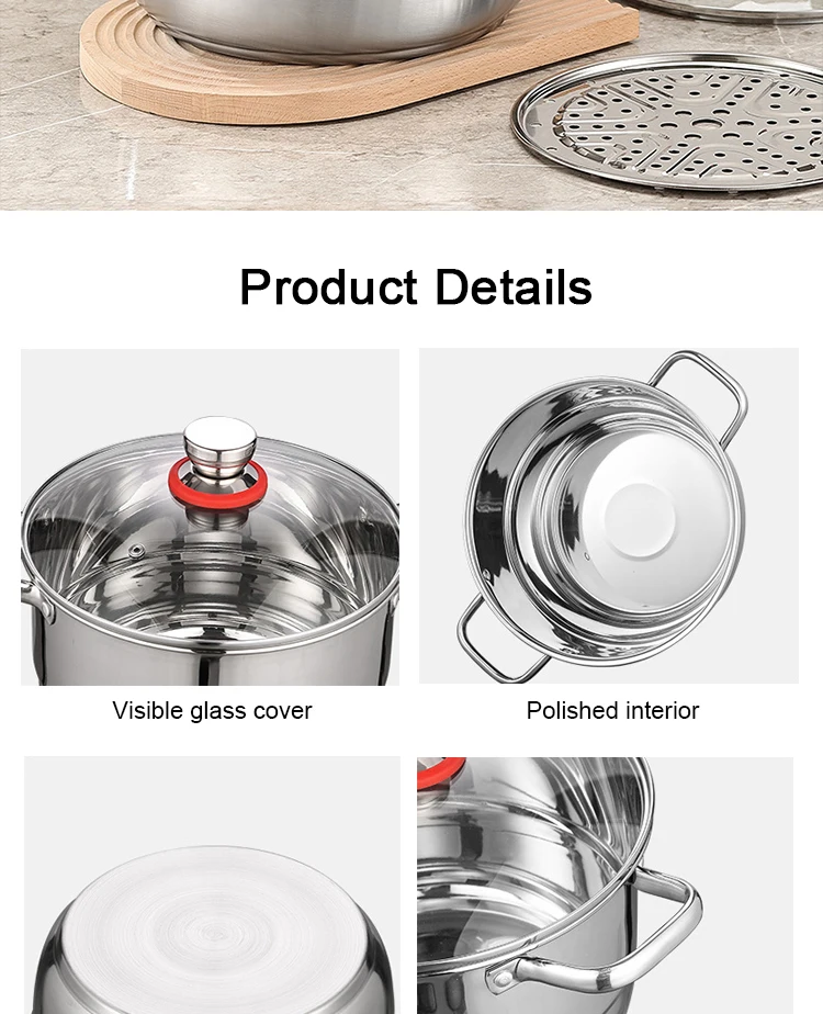 Factory Direct Sale Kitchen 8 Pcs Cooking Pots Cookware Sets Stainless ...