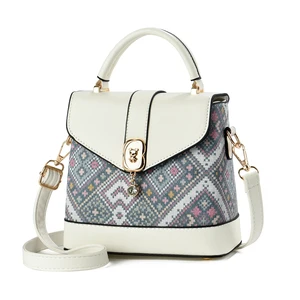 Minissimi Ready to Ship Hot Sale Pu Handttas Elegant Print Women Bags Casual Purse Handbag for Ladies