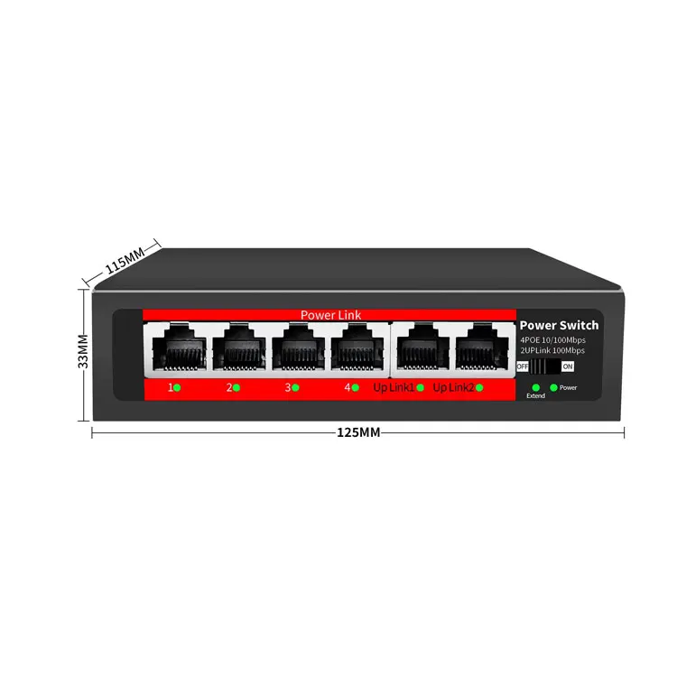 4 Port Poe Switch 10/100mbps Poe Switch 48v Power Ethernet For Ip Camera  Network Switch 4 Port