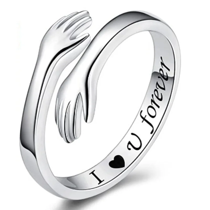 Wholesale Hot Love Hug Rings for Couples - Adjustable Bands