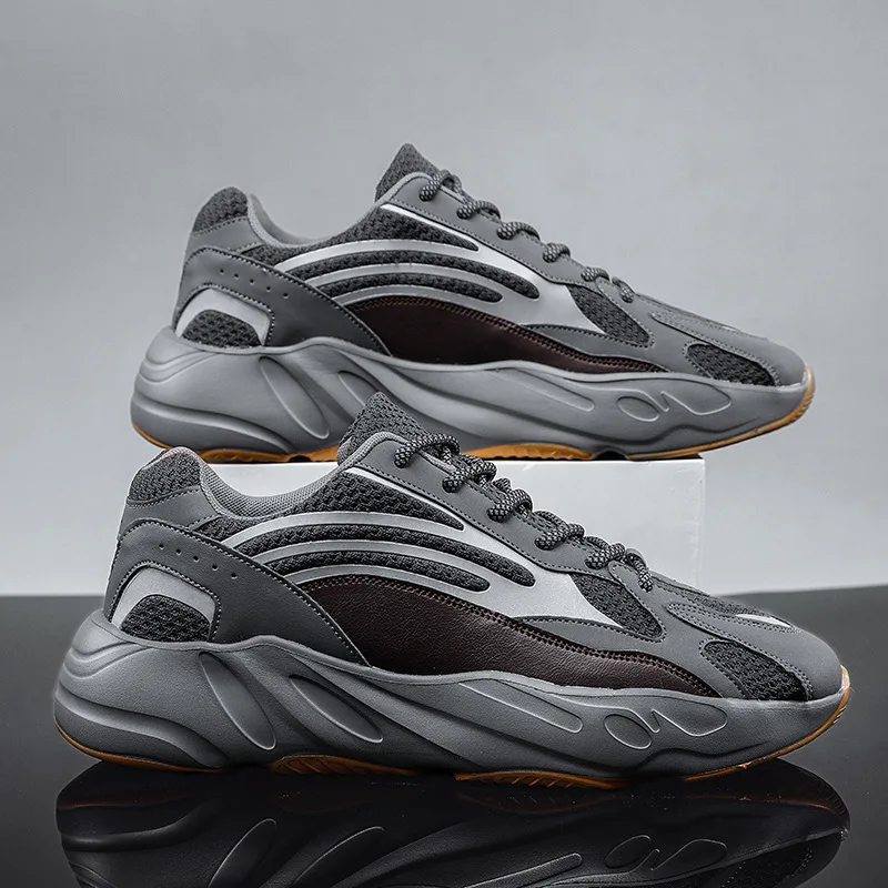 
 2021 модная трендовая Мужская обувь большого размера yeezy 700 повседневная обувь Мужская дышащая сетчатая спортивная обувь для бега  
