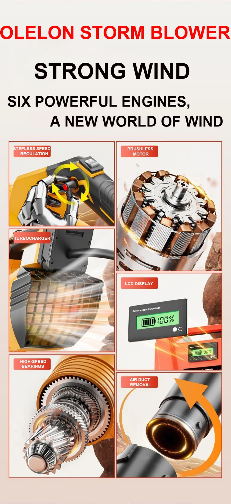 Leaf Blower, 24V-48V, Brushless - detail 8