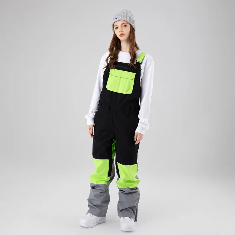 Women's Winter Snow Bibs Ski Pants Waterproof Insulated Snowboard Overalls 