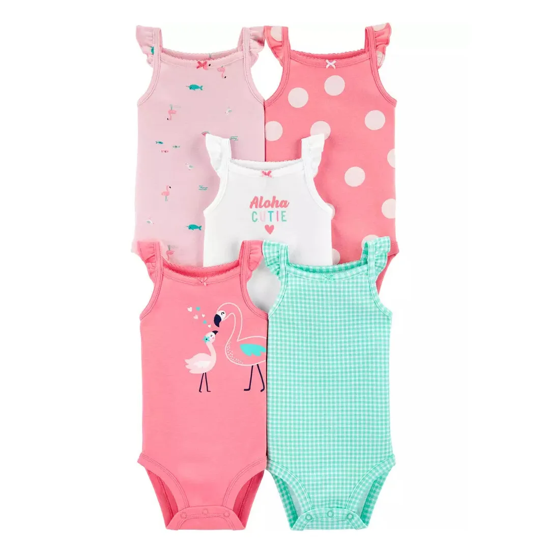 Детские комбинезоны с коротким рукавом, 100% хлопок, Одежда для новорожденных, комплекты одежды для мальчиков и девочек