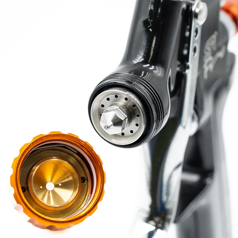 HVLP Mini Spray Gun Gravity Feed Air Spray Paint Gun 1.0mm Nozzle, 250ml Cup for Car Prime Wall Painting Wall Surface Spraying