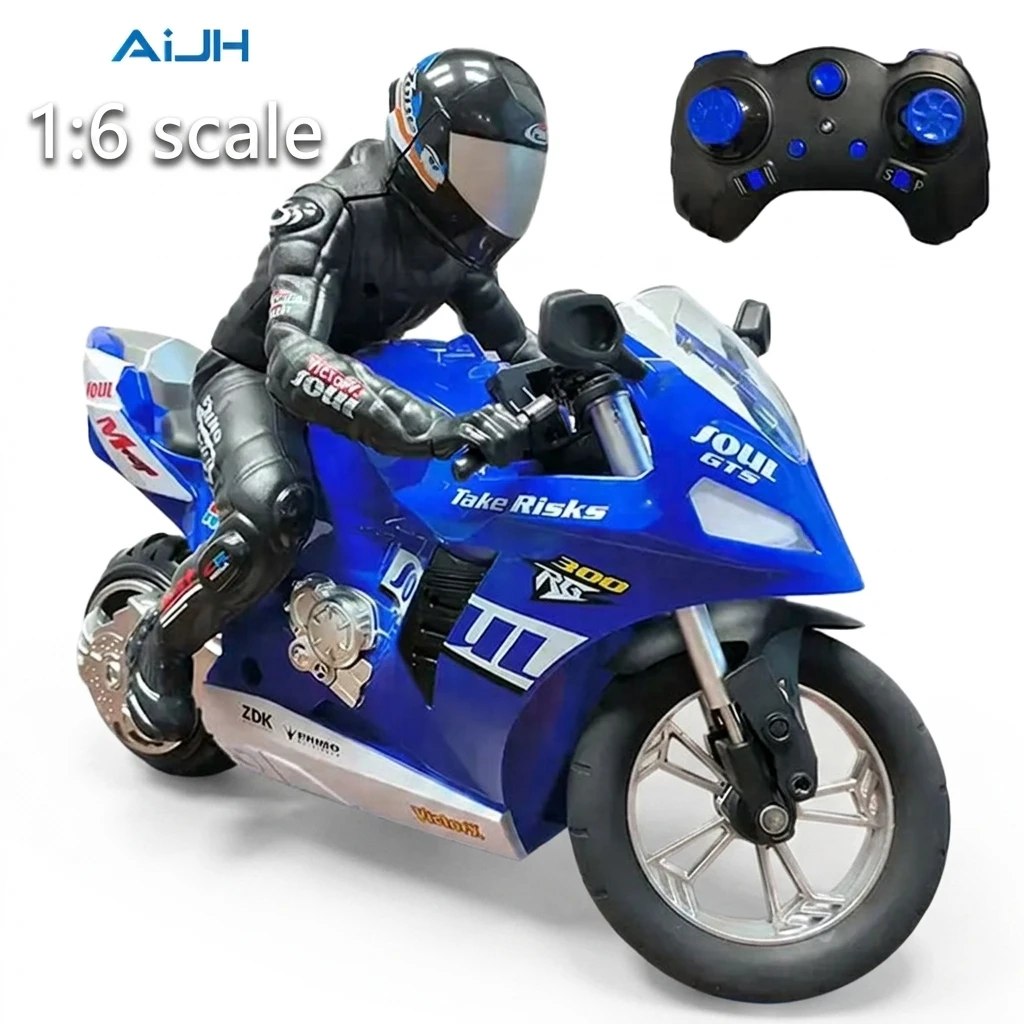 リアルアクションジョッキーズ AiJH 1/6 RC Motorcycle With Self-Balancing Gyroscope - Remote
