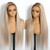 Ombre ceniza rubia recta