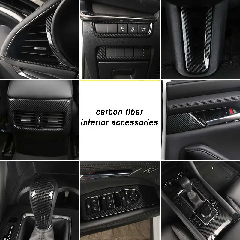 Source carbon fiber car interior accessories for Mazda 3 Axela