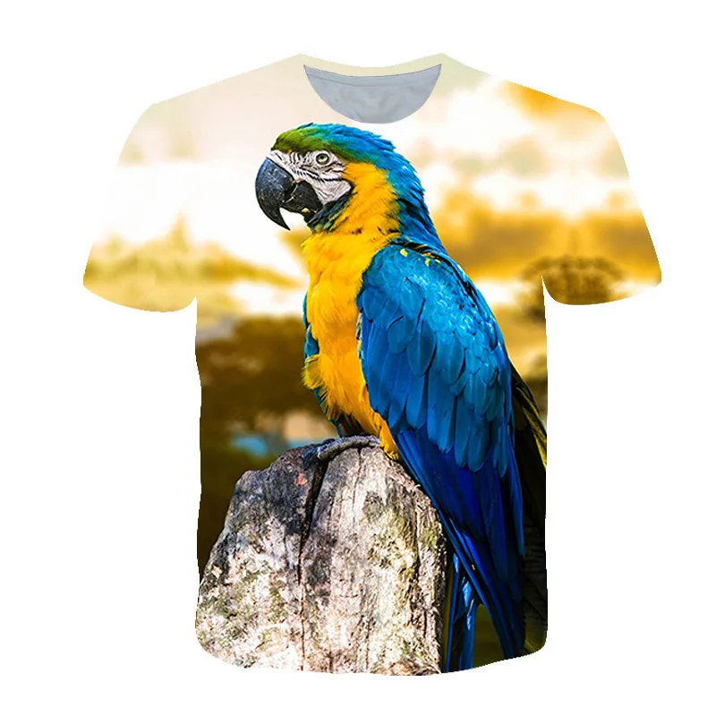 Shop Our Deep Men Women Kid Blue Parrot Tree Printing T Shirts