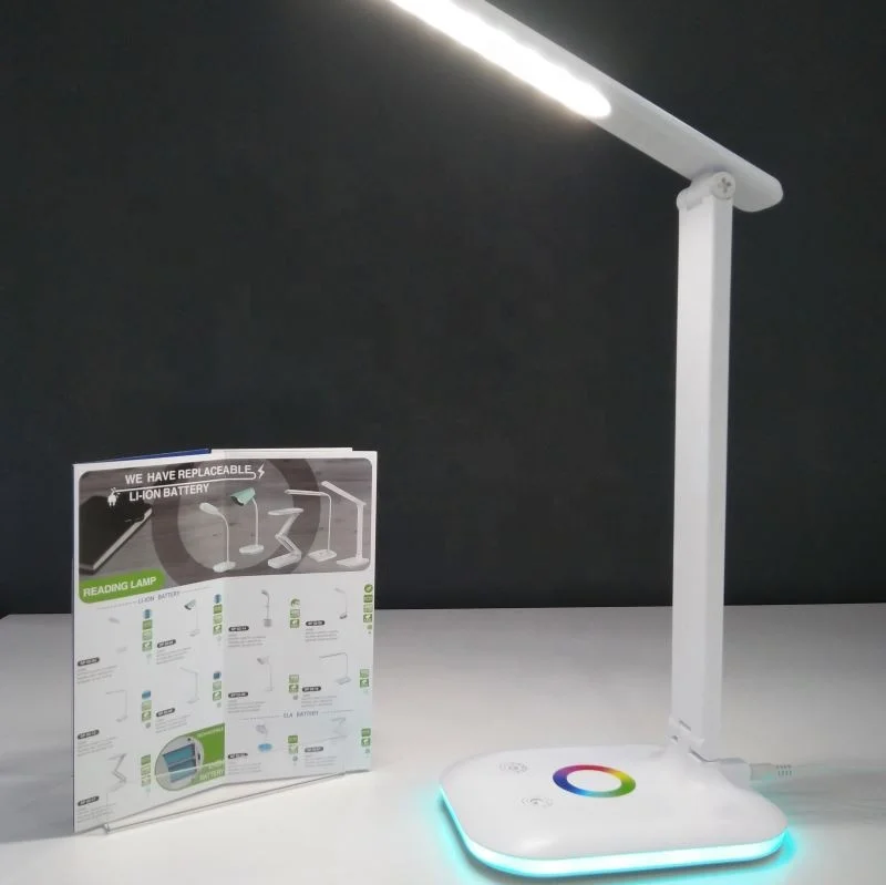 RGB retail desk counter with light desk reading lamp rechargable 5v led reading lamp